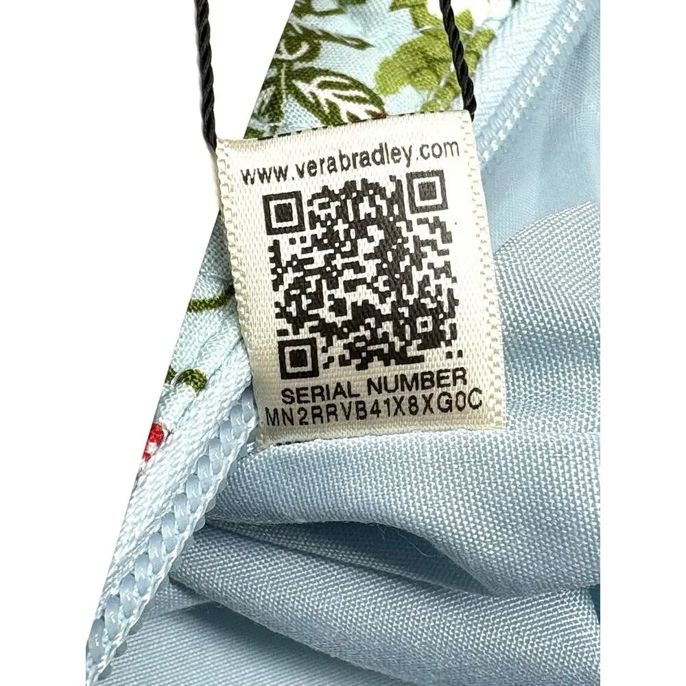 Vera Bradley Frogberry Garden Blue Laptop Pouch Cotton Up To 15 in Laptop Frogs